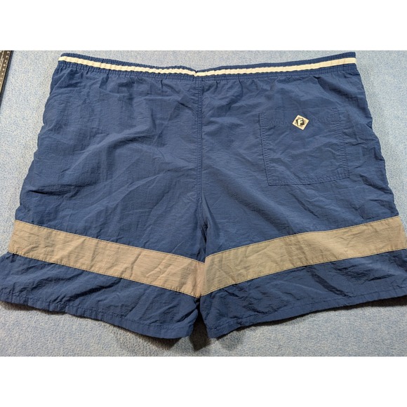Vintage 1990s Franklin Sports Mens Blue Nylon Athletic Shorts Colorblock XL - Picture 5 of 7